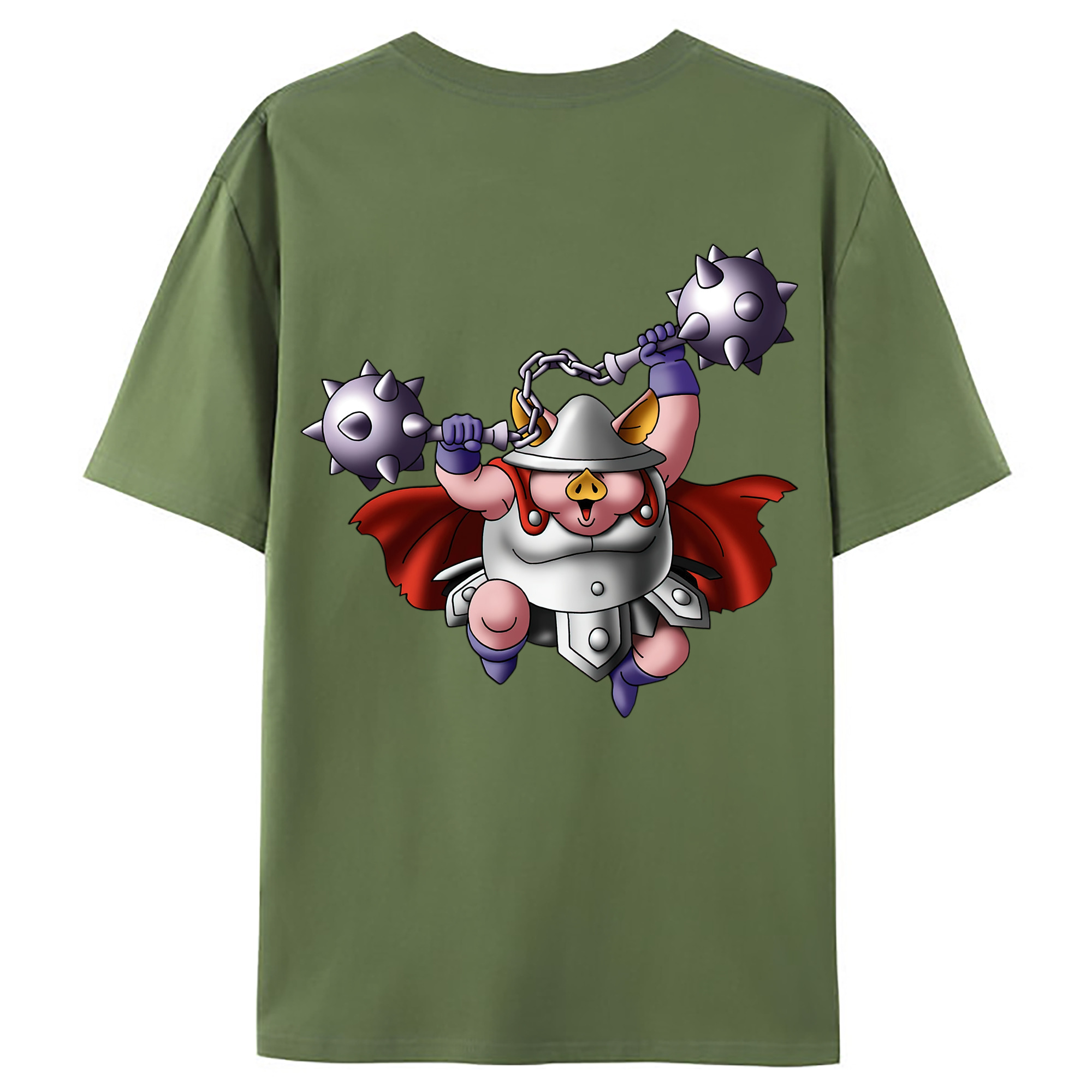 （画像用） ドラゴンクエスト Doragon Kuesuto Dragon Quest 綿100％ メンズ半袖Tシャツ（バックプリント） 通気性